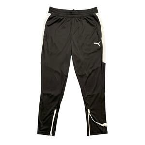 Puma Pants Men M Medium Black Training Favorite Blaster DryCell Tight Fit Soccer